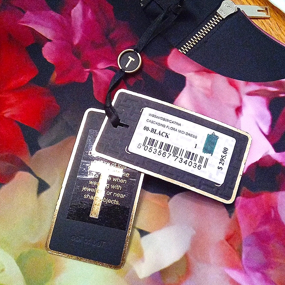 NWT! Ted Baker Catina Cascading Floral Sheath Ted 1(US 4) - Picture 7 of 15